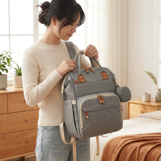 Grey Diaper Backpack