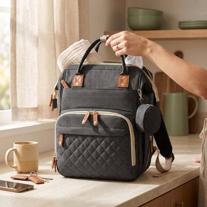 Dark Grey Diaper Backpack