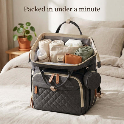 Dark Grey Diaper Backpack