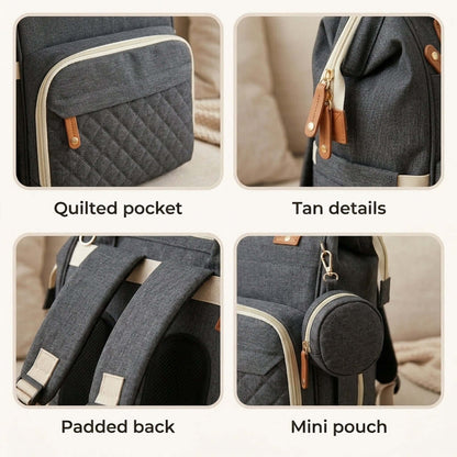 Dark Grey Diaper Backpack