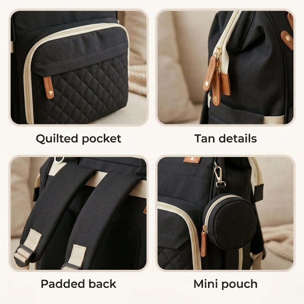 Black Diaper Backpack