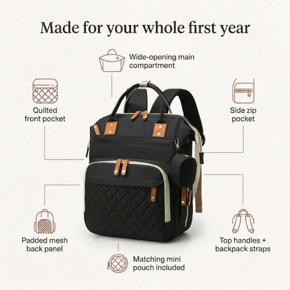 Black Diaper Backpack